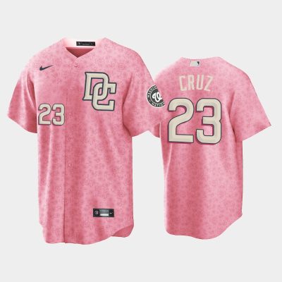 Men Washington Nationals Special Edition City Connect Pink #23 Nelson Cruz Jersey