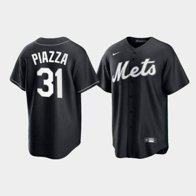 New York Mets Mike Piazza Black Alternate Fashion Replica Jersey