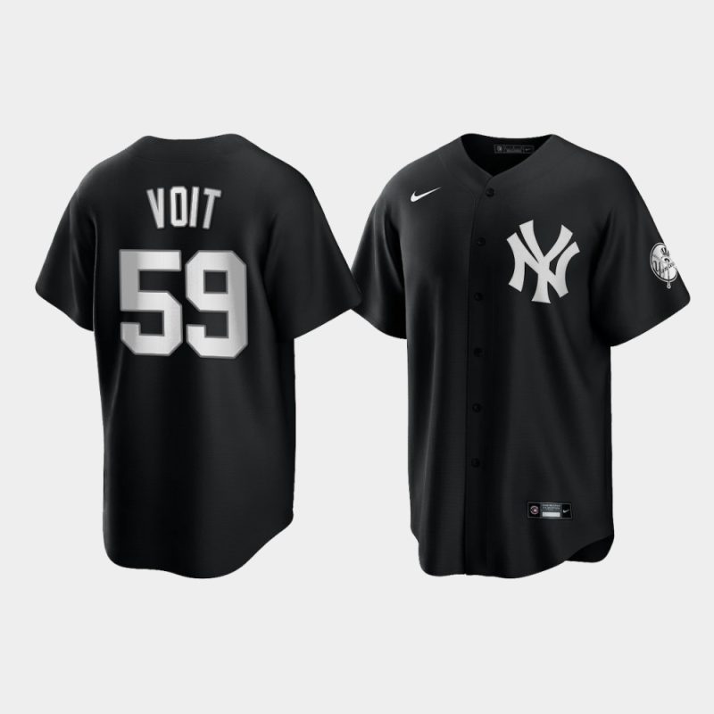 New York Yankees Luke Voit Black 2021 All Black Fashion Replica Jersey