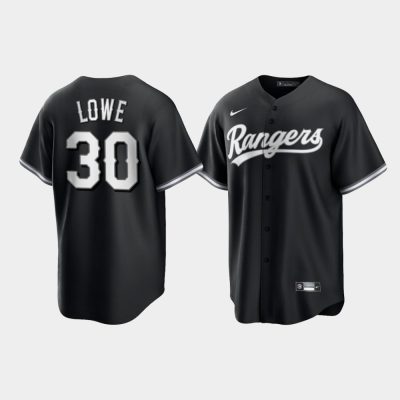Texas Rangers Nate Lowe Black 2021 All Black Fashion Replica Jersey