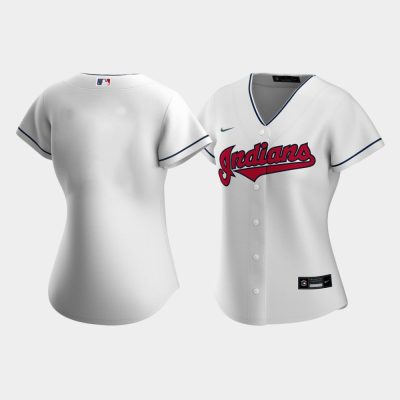 Women Cleveland Indians White Replica 2020 Home Jersey