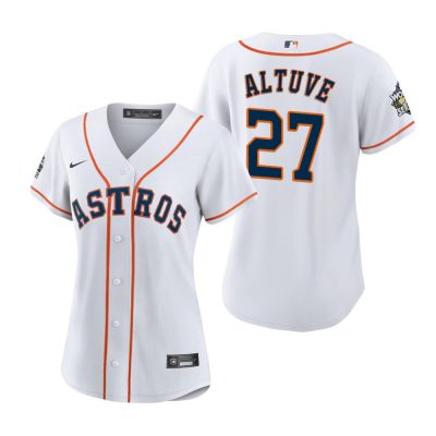 Women Houston Astros Jose Altuve White 2022 World Series Replica Jersey