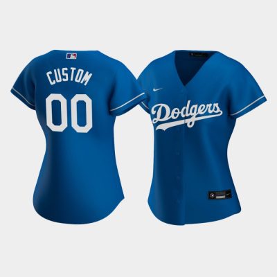 Women Los Angeles Dodgers #00 Custom Royal 2020 Replica Alternate Jersey