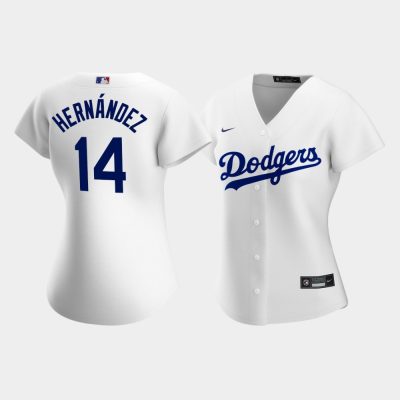 Women Los Angeles Dodgers Enrique Hernandez #14 White Replica 2020 Home Jersey
