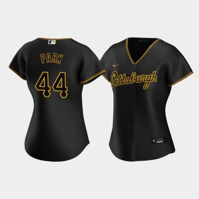 Women Pittsburgh Pirates Hoy Park Replica Alternate Team Script Black Jersey