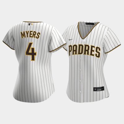 Women San Diego Padres Wil Myers #4 White Replica 2020 Home Jersey
