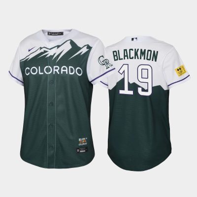 Youth 2022 City Connect Rockies #19 Charlie Blackmon Replica Green Jersey