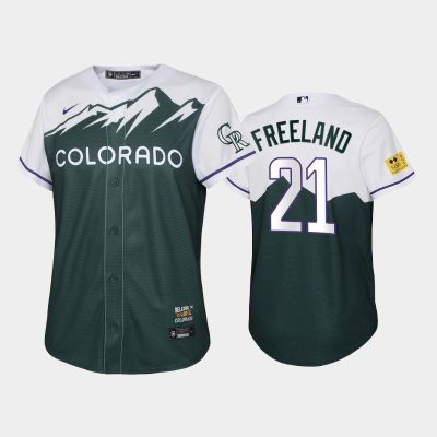 Youth 2022 City Connect Rockies #21 Kyle Freeland Replica Green Jersey