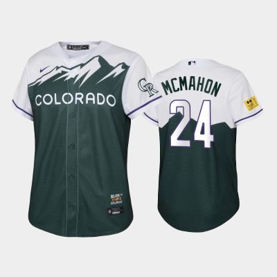Youth 2022 City Connect Rockies #24 Ryan McMahon Replica Green Jersey