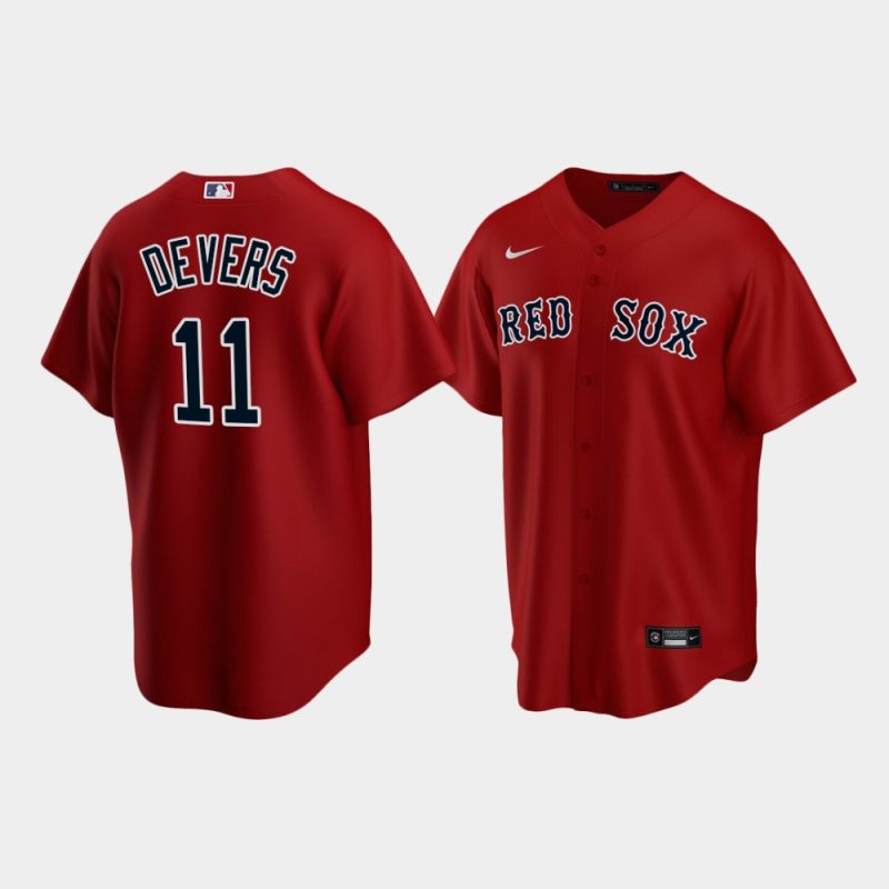 Youth Boston Red Sox #11 Rafael Devers Replica Alternate Red Jersey