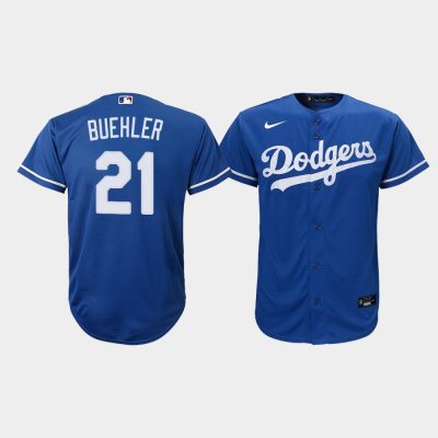 Youth Los Angeles Dodgers Walker Buehler #21 Royal Replica Alternate Jersey