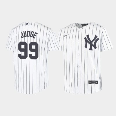 Youth New York Yankees Aaron Judge #99 White Replica Home Jersey