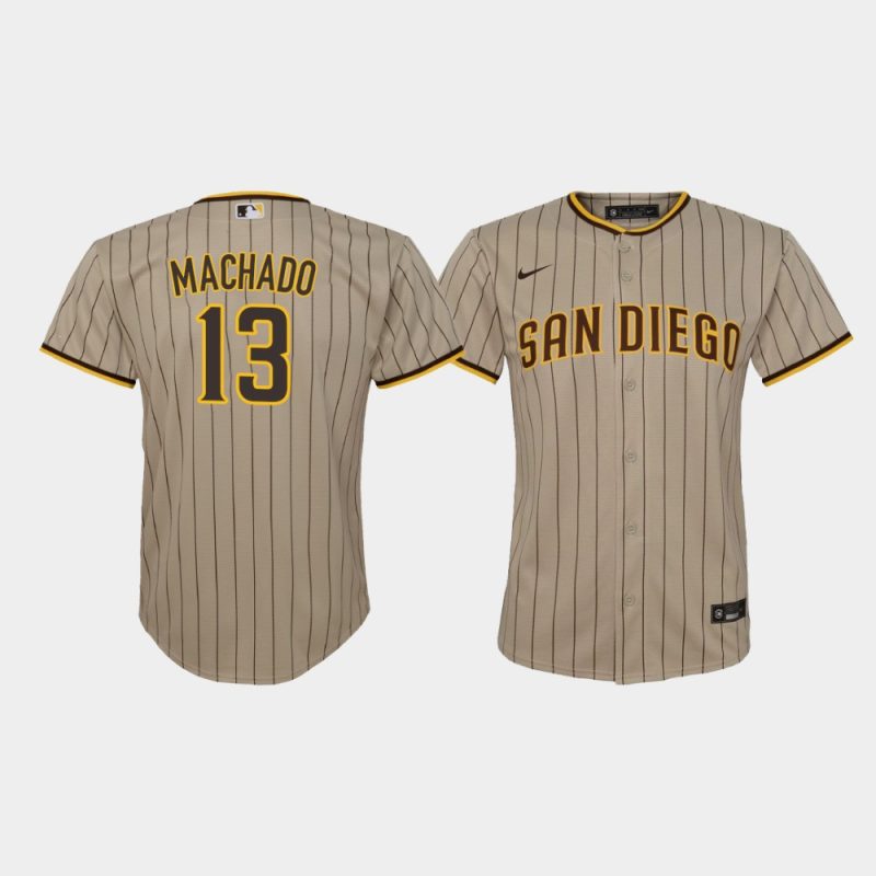 Youth San Diego Padres Manny Machado #13 Brown Replica Cool Base Jersey