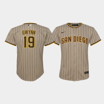 Youth San Diego Padres Tony Gwynn #19 Brown Replica Cool Base Jersey