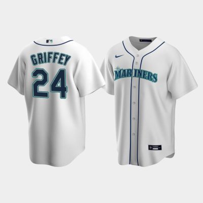 Youth Seattle Mariners Ken Griffey Jr. #24 White Replica Home Jersey
