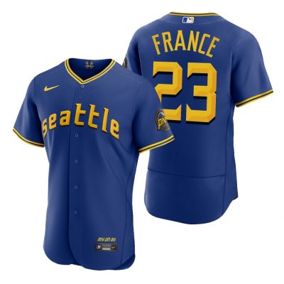 Men Seattle Mariners Ty France Royal 2023 City Connect Jersey