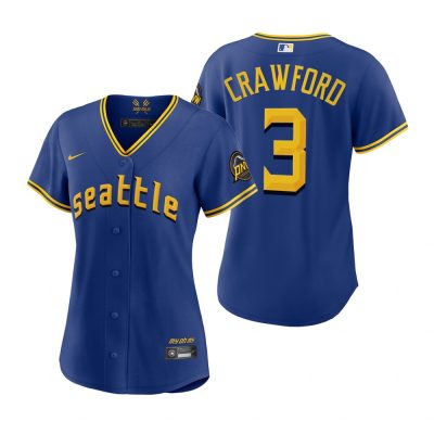 Women Seattle Mariners J.P. Crawford Royal 2023 City Connect Replica Jersey
