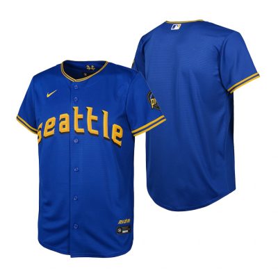 Youth Seattle Mariners Royal 2023 City Connect Replica Jersey