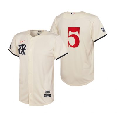 Youth Texas Rangers Corey Seager Cream 2023 City Connect Replica Jersey