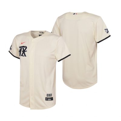Youth Texas Rangers Cream 2023 City Connect Replica Jersey
