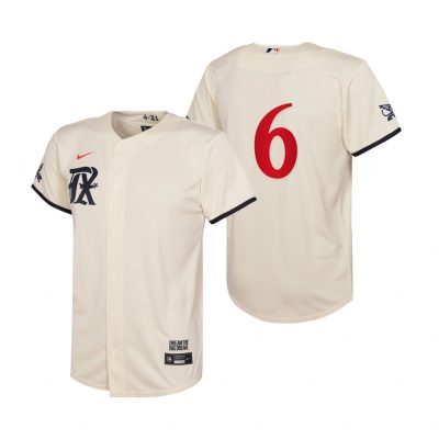 Youth Texas Rangers Josh Jung Cream 2023 City Connect Replica Jersey