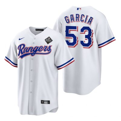 Adolis Garcia Texas Rangers 2023 World Series Replica White Jersey ...