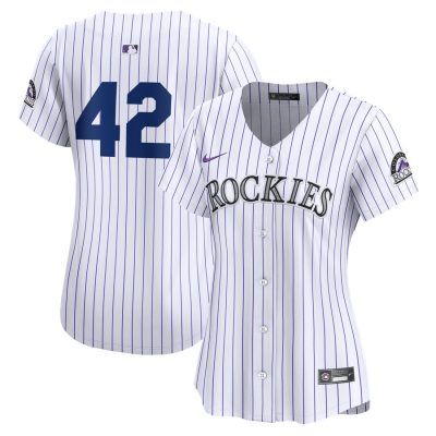 Colorado Rockies Women's 2024 Jackie Robinson Day Home Limited Jersey - White
