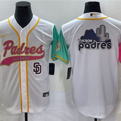 Men San Diego Padres White Team Big Logo City Connect Cool Base With Patch Stitched Baseball Jersey