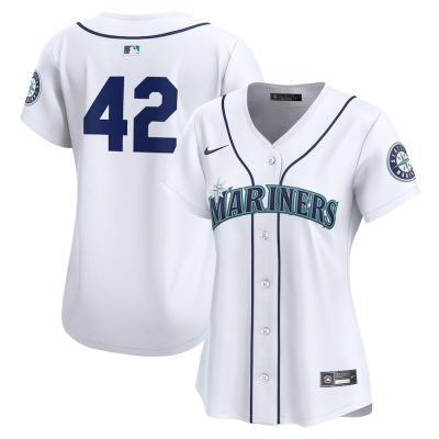 Seattle Mariners Women's 2024 Jackie Robinson Day Home Limited Jersey - White